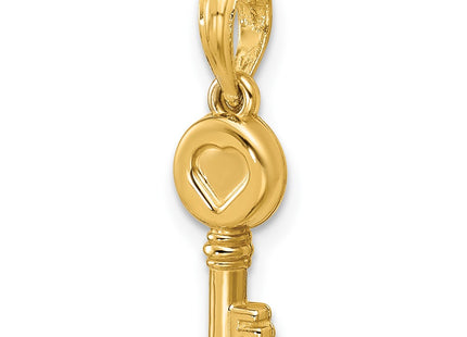 14K gold heart pendant, further view