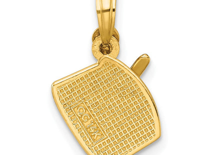 14K gold heart pendant, another view