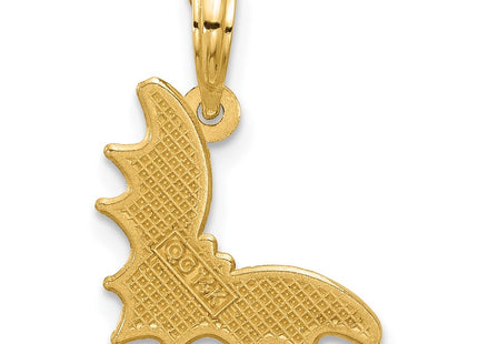 14K gold clover pendant, another view