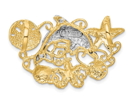 14k Two-tone Jewelry Style D586 - Classique Jewelry Inc.