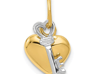 14K gold heart pendant