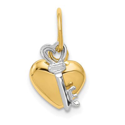 14K gold heart pendant