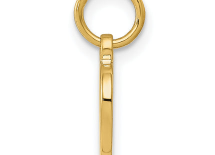 14K Polished Cut-out Heart Pendant, 15 x 9mm