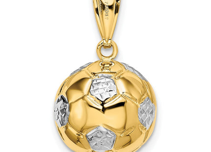 14k Yellow & Rhodium Pendants Style D724 - Classique Jewelry Inc.