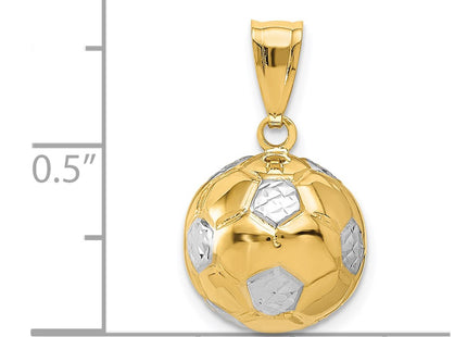 14k Yellow & Rhodium Pendants Style D724 - Classique Jewelry Inc.