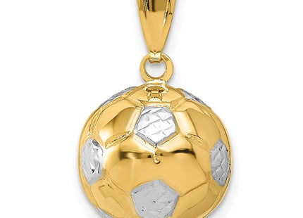 14k Yellow & Rhodium Pendants Style D724 - Classique Jewelry Inc.