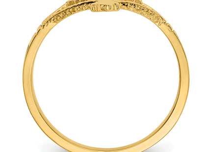 14k Polished Cross Ring