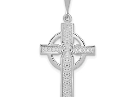 14k White Gold Celtic Cross Charm (Style D805)