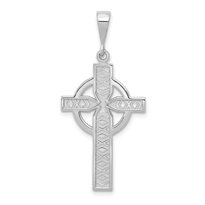 14K white gold cross charm
