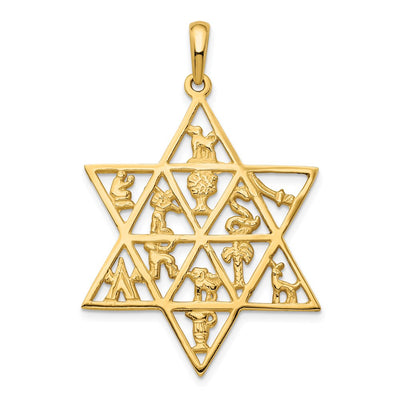 14K gold star pendant