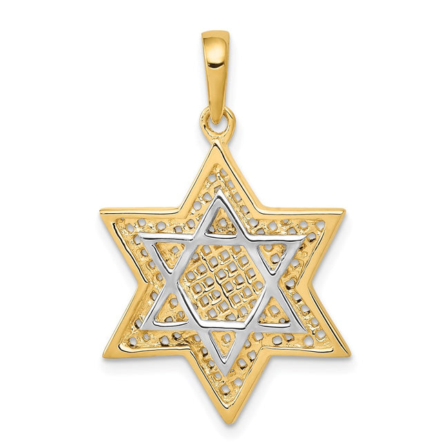 14k Yellow & Rhodium Jewelry Style D895 - Classique Jewelry Inc.