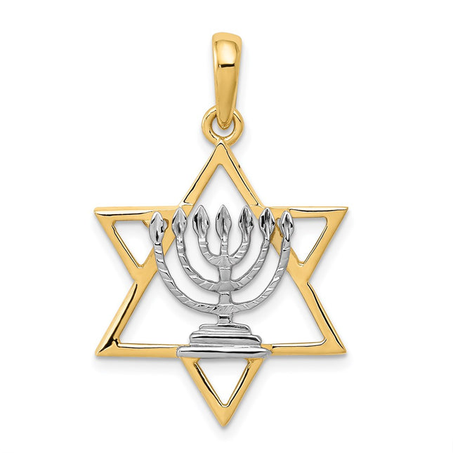 14k Yellow & Rhodium Jewelry Style D896 - Classique Jewelry Inc.