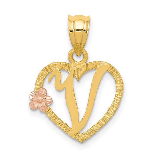 14k Two-tone Pendants Style D898V - Classique Jewelry Inc.
