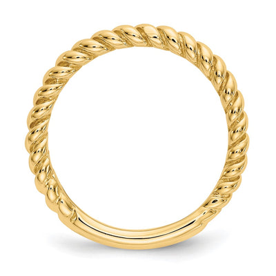 14K Polished Twisted Band