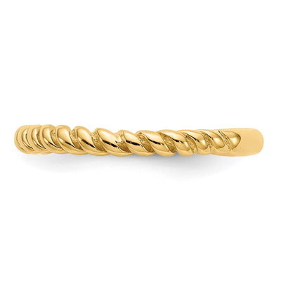 14K Polished Twisted Band