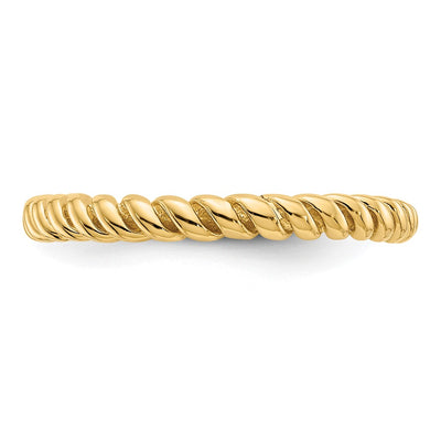 14K Polished Twisted Band