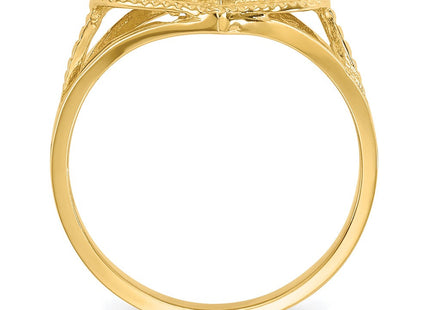 14K gold moon charm, alternate view