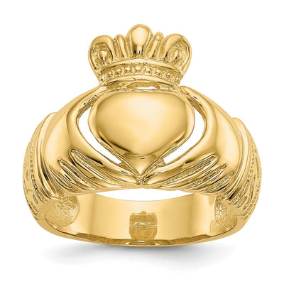 14K gold claddagh ring