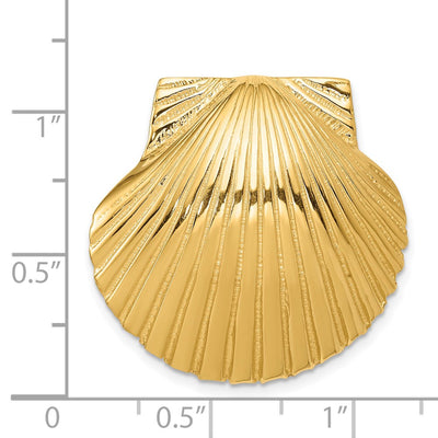 14K Fits Up To and Medium Scallop Shell Slide, 28 x 27mm