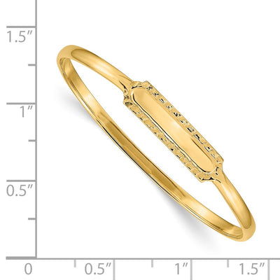 14K Slip-on ID Baby Bangle Bracelet