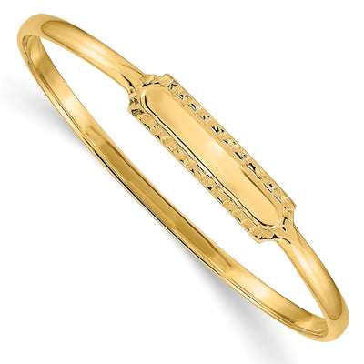 14K Slip-on ID Baby Bangle Bracelet