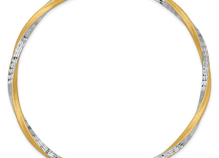 14K gold oval bangle, alternate view