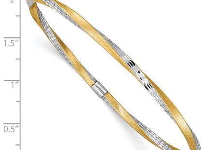 14k Yellow & Rhodium Bracelets Style DB493 - Classique Jewelry Inc.