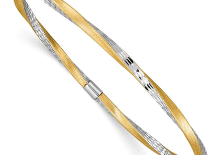 14k Yellow & Rhodium Bracelets Style DB493 - Classique Jewelry Inc.