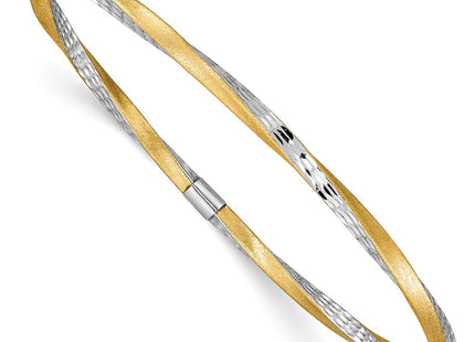 14K gold oval bangle