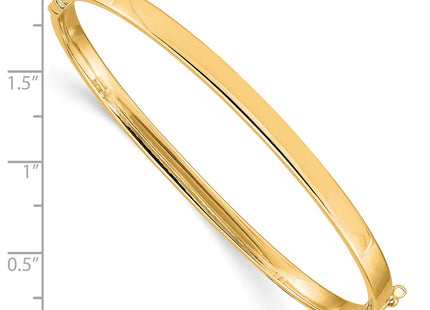 14K gold oval bangle, another view