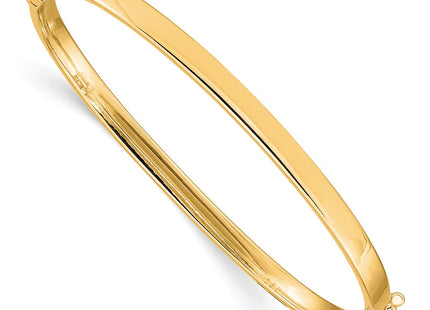14K gold oval bangle