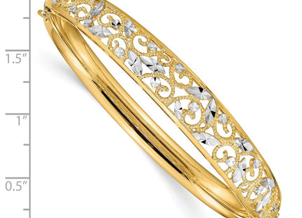 14k Yellow & Rhodium Bracelets Style DB555 - Classique Jewelry Inc.