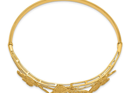 14K gold bangle, alternate view