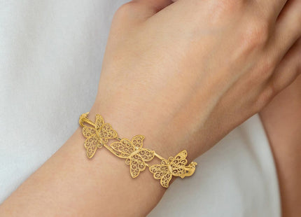 14K gold bangle, further view