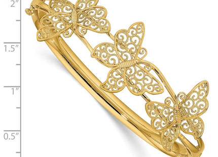 14K gold bangle, another view