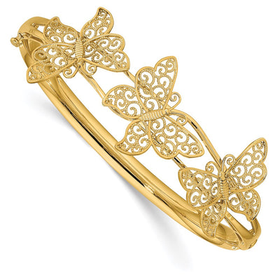 14K Polished Cuff Bangle Bracelet