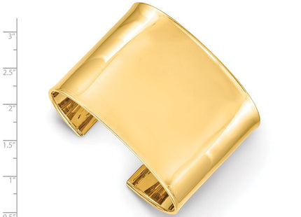 14k Polished Cuff Bangle Bracelet (Style DB558)