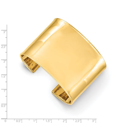 14K Polished Cuff Bangle Bracelet