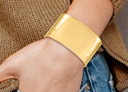 14k Polished Cuff Bangle Bracelet