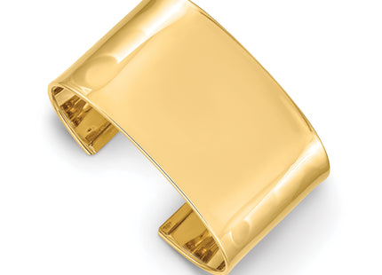 14k Polished Cuff Bangle Bracelet