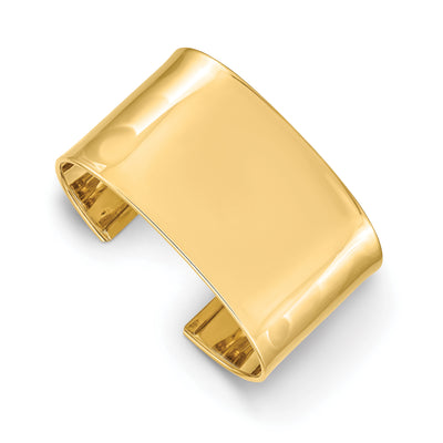 14K Polished Cuff Bangle Bracelet