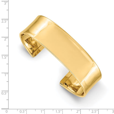 14K Polished Cuff Bangle Bracelet