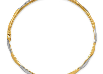 14k Yellow & Rhodium Bracelets Style DB597 - Classique Jewelry Inc.