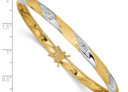 14k Yellow & Rhodium Bracelets Style DB597 - Classique Jewelry Inc.