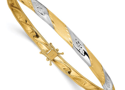 14k Yellow & Rhodium Bracelets Style DB597 - Classique Jewelry Inc.