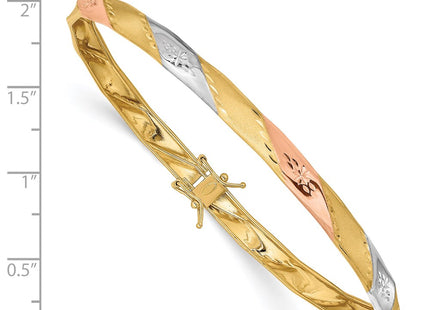 14k Yellow & Rhodium Bracelets Style DB606 - Classique Jewelry Inc.