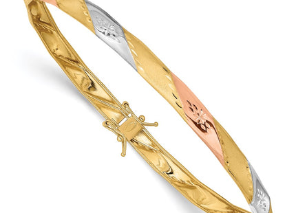 14k Yellow & Rhodium Bracelets Style DB606 - Classique Jewelry Inc.