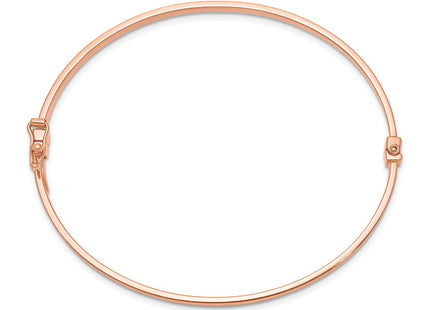 14K rose gold oval bangle, alternate view
