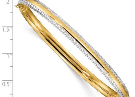 14k Yellow & Rhodium Bracelets Style DB658 - Classique Jewelry Inc.