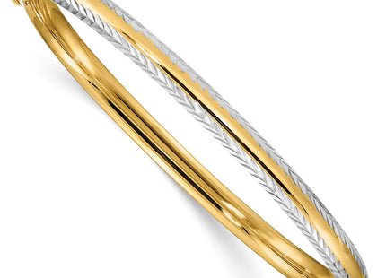 14k Yellow & Rhodium Bracelets Style DB658 - Classique Jewelry Inc.